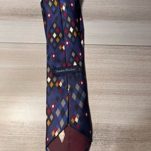 Stanley Blacker Mens Tie Multi color All silk - Picture 3 of 5